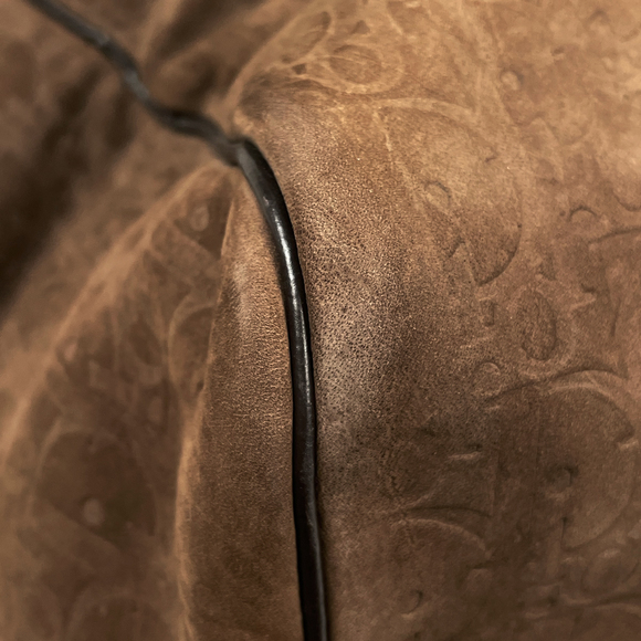 Dior Brown Trotter Leather Boston  Bag Christian Pattern - Picture 1 of 9
